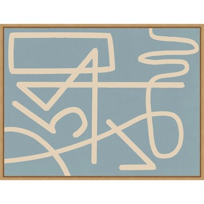 Amanti Art Arabesque Smoke by Urban Road Canvas Wall Art Print Framed 24 x 18-in.