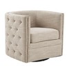 CAVINAS Polyester Swivel Accent Chair with Low Barrel Button Tufted Back,Modern Upholstered Living Room Chairs,Reading Chairs for Living Room - 2 of 4