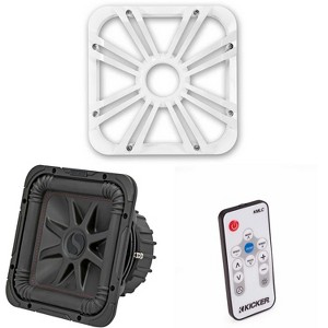 Kicker 45L7R102 L7R 10-Inch (25cm) Subwoofer, Dual Voice Coil, 2-Ohm w/ White LED Grill & Remote Bundle - 1 of 4