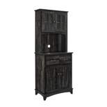 Microwave Storage Stand with Double Door Charcoal - Home Source