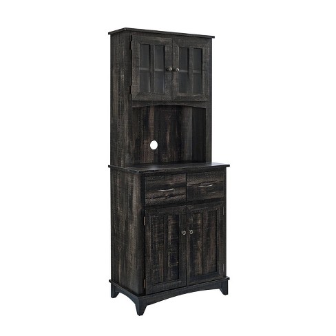 Microwave Storage Stand With Double Door Charcoal Home Source Target