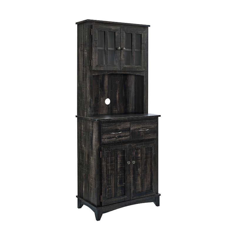 Microwave Storage Stand with Double Door Charcoal - Home Source, 1 of 6