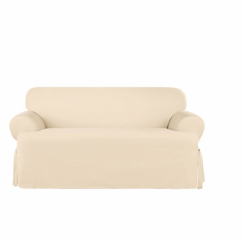 Sure Fit Cotton Duck Sofa Slipcover, Natural