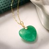 Ross-Simons Jade Heart Pendant Necklace in 10kt Yellow Gold - 3 of 4