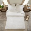 Okak Queen/King 3-Piece Tufted Cotton Palm Bed Duvet Cover Set/Comforter Set,Comfortable Lightweight Coverlet Bedding Sets - 2 of 4