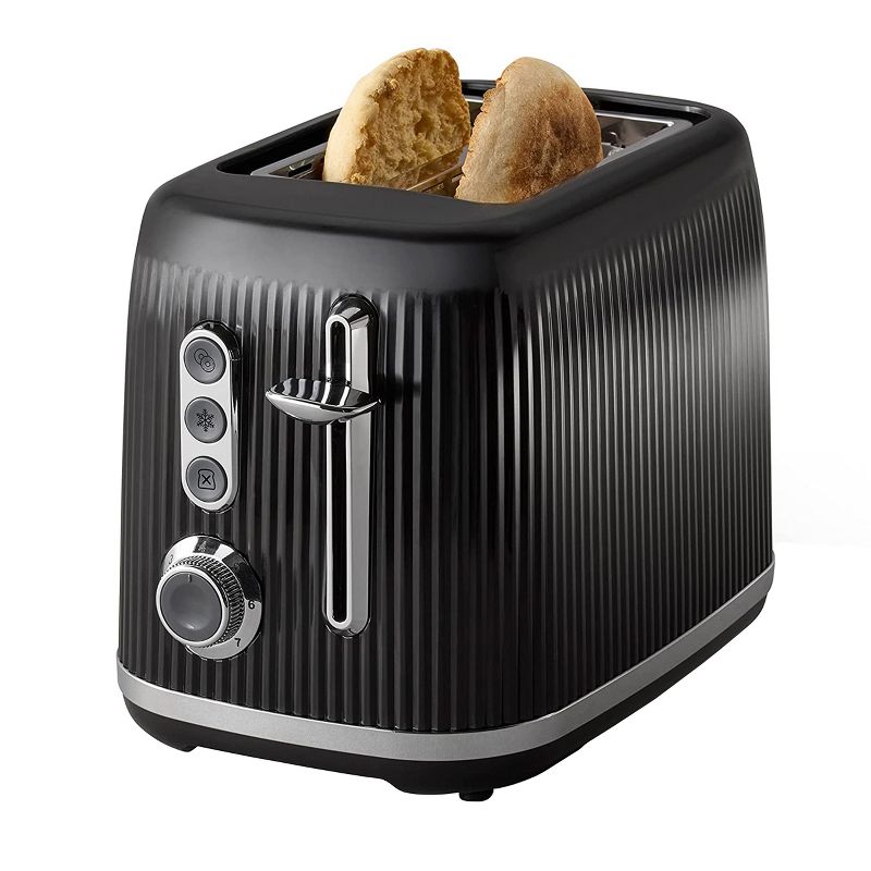 Oster Retro 2 Slice Toaster with Extra Wide Slots in Black, 1 of 4