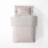 Bacati - Petals/Floral Coral Girls Muslin 4 pc Toddler Bedding Set - 3 of 4