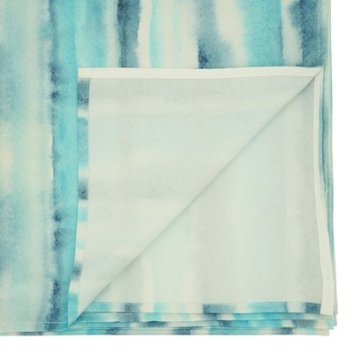 Blue Watercolor Design Rectangular Fabric Tablecloth