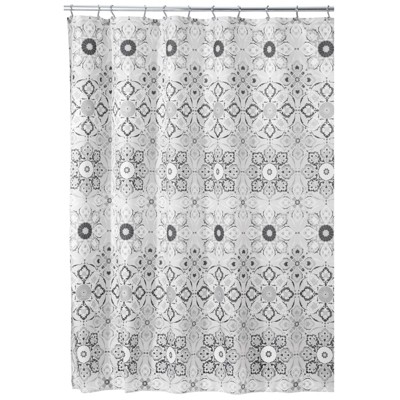 Mdesign Black & White Shower Curtain : Target