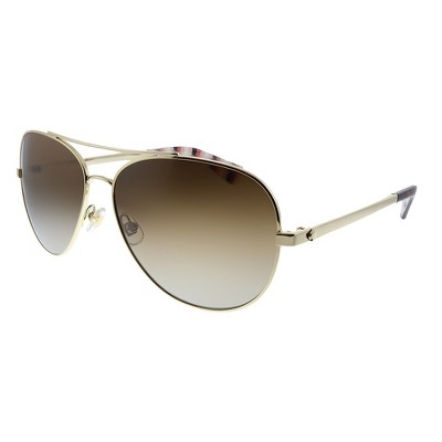 Kate Spade KS AVALINE2/S 013 Womens Aviator Polarized Sunglasses Gold 58mm