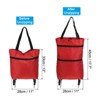 Unique Bargains Waterproof Foldable Portable Shopping Bag with Wheels 13-18 Inch - 2 of 4