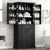 NicBex Tall&Wide Freestanding Bathroom Storage Cabinet,Versatile Storage Cabinet with 11 Adjustable Shelves,1 Drawer&1 Tilt-Out Hamper - 2 of 4