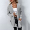 Women's Solid Color Pocketed Knitted Cardigan, Open-Front Loose Fit Sweater Jacket with Waffle Knit Texture - 2 of 4