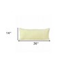 HomeRoots 14" X 36" Light Yellow Throw Pillow - 3 of 4