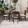 CIPACHO (1 Table with 4 Chairs)Wooden Dining Table Set, Mid Century Modern Square Wooden Kitchen Table and Upholstered Dining Chairs,Brown - 2 of 4