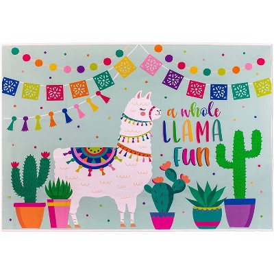 Photo Booth Backdrop for Llama Birthday Party (86 x 60 Inches)