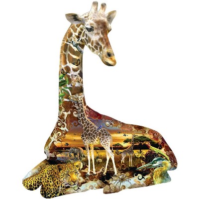 Sunsout African Spots 700 pc Special Shape  Jigsaw Puzzle 95349