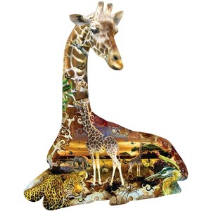 Sunsout African Spots 700 pc Special Shape  Jigsaw Puzzle 95349 - 1 of 4