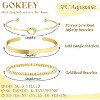 Gold Bracelets for Women Non Tarnish Dainty 14K Real Gold Plated Bangle Cuff Bracelets Stack for Women - 2 of 4