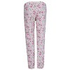 Elegant Emily Women's Floral Polysuede Open Bottom Pajama Pants - 2 of 4