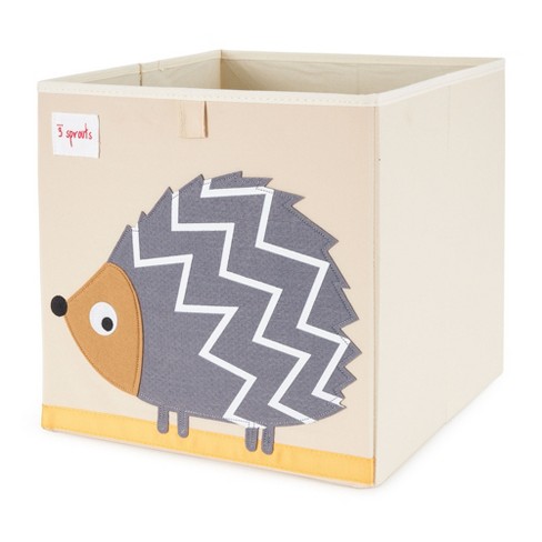 3 Sprouts Large 13 Inch Square Children's Foldable Fabric Storage Cube Organizer Box Soft Toy Bin, Pet Hedgehog - image 1 of 4