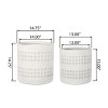 Christopher Knight Home Morelos Outdoor Cast Stone Medium and Large Planter Set, Antique White - 3 of 4