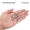 Unique Bargains Stainless Steel Seamless Welded DIY O-Ring Buckles 20 Pcs Silver - 4 of 4