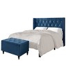 ChaletPosh Velvet Upholstered Bed with Storage Bench - 2 of 4