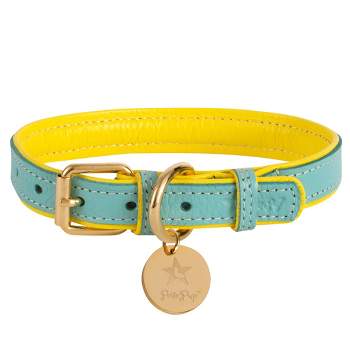Italian Leather Luxury Dog Collar- 22 Colors