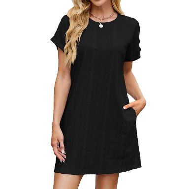 knee length dresses for ladies One shoulder loose asymmetric maxi dress | Negro