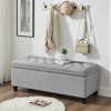 NicBex Modern 45" Tufted Storage Bench with Linen Fabric for Bedroom and Living Room - 3 of 4