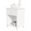 Streamdale Wooden Nightstand with One Drawer One Shelf for Kids, Adults, White - 4 of 4