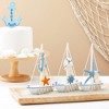Juvale Set of 4 Nautical Baby Shower Decorations for Boy-Themed Spaces, Miniature Sailboat Sea Decorations, 5 x 7 In - 3 of 4