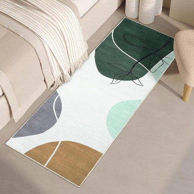 Washable Modern Abstract Area Rug, Thin Non-Slip Carpet for Living Room Bedroom Dining Room, Soft Indoor Entryway Rug