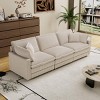 GDFStudio Jodie Corduroy Upholstered 103" Oversized Deep Seat  Sofa with Solid Wood Legs and 4 Pillows - 3 of 4