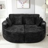 80"W Curved Chaise Lounge Sofa with Cup Holders, Seal Velvet Boneless Upholstered Sofa Couch for Living Room - ModernLuxe - 2 of 4