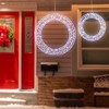 Northlight LED Lighted Hanging Christmas Wreath Decorations - 18" - Set of 2 - Cool White Lights - 3 of 4