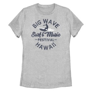 Women's Lost Gods Big Wave Surf & Music Festival Distressed T-Shirt - 1 of 4