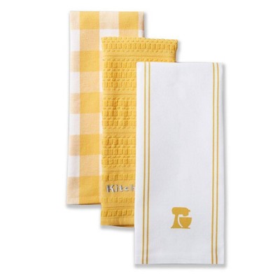 yellow terry tea towels
