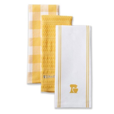 yellow kitchen towels