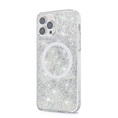 SaharaCase Sparkle Case with MagSafe for Apple iPhone 13 Pro Clear Silver  (CP00151)