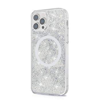 SaharaCase Sparkle Case with MagSafe for Apple iPhone 13 Pro Clear Silver (CP00151)