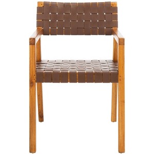 Cire Leather Dining Chair - DCH4004 - Safavieh - 1 of 4