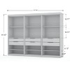 Set of 3 Mulberry Open 3 Sectional Closet White - Manhattan Comfort: MDF Composite, 12 Shelves, 6 Drawers - image 3 of 4