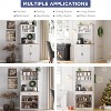 Acekool 71" Kitchen Pantry Cabinet with Glass Doors, Adjustable Shelves & Microwave Space - 4 of 4
