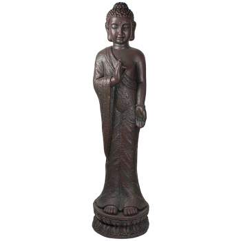 Northlight Standing Buddha Outdoor Garden Statue - 33" - Gray