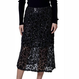 Women's Sequin Leopard Midi Skirt - DESIGN HISTORY - 1 of 4