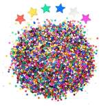 Juvale 7 Ounces/200 Grams Rainbow Star Confetti for Table, Metallic Glitter Foil for Birthday, Balloons, Arts & Crafts, Wedding (0.1 In)