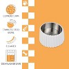 THE LICKER STORE Ripple Ridge Small/Medium Slanted Concrete & Stainless Steel Bowl 16oz (2 Cups) Pet Feeder - 3 of 4