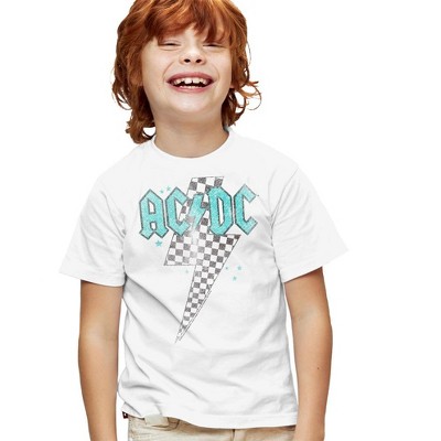 Boys' Short Sleeve AC/DC Skewed Checkerboard Bolt T-Shirt